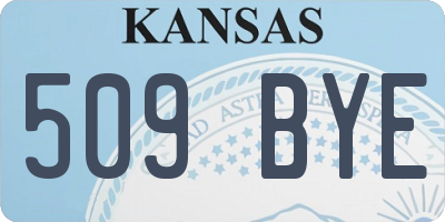 KS license plate 509BYE