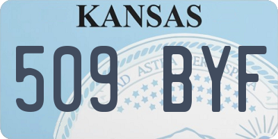 KS license plate 509BYF
