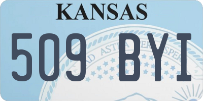 KS license plate 509BYI