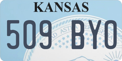 KS license plate 509BYO