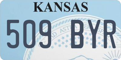 KS license plate 509BYR
