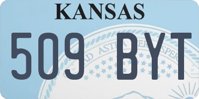 KS license plate 509BYT