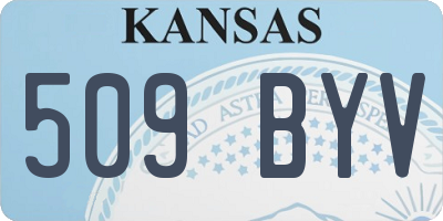 KS license plate 509BYV