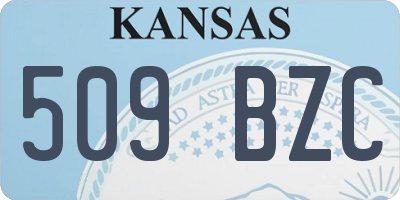 KS license plate 509BZC