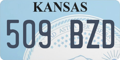 KS license plate 509BZD