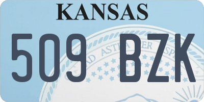 KS license plate 509BZK
