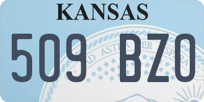 KS license plate 509BZO
