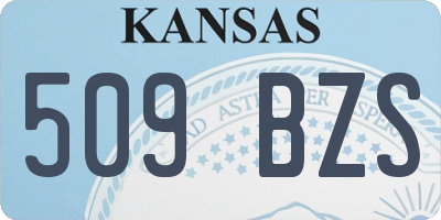 KS license plate 509BZS