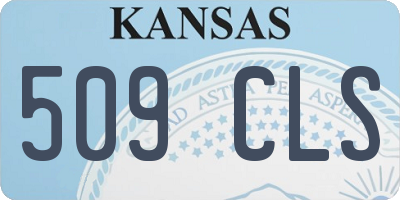 KS license plate 509CLS