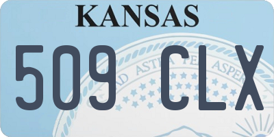 KS license plate 509CLX