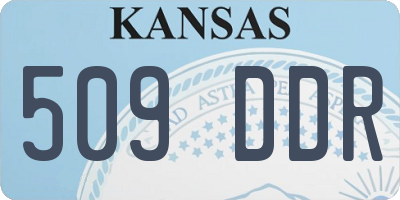 KS license plate 509DDR