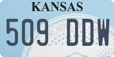 KS license plate 509DDW