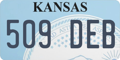 KS license plate 509DEB
