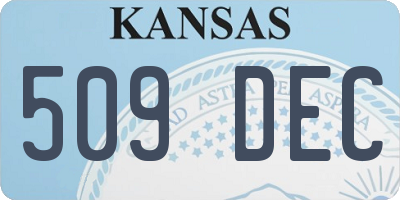 KS license plate 509DEC