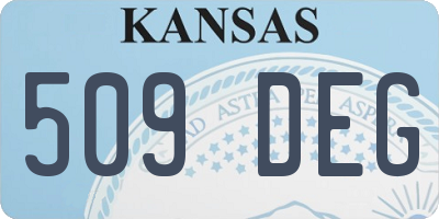 KS license plate 509DEG