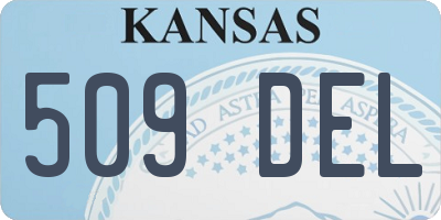 KS license plate 509DEL