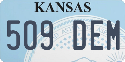 KS license plate 509DEM