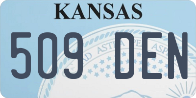 KS license plate 509DEN