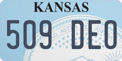 KS license plate 509DEO