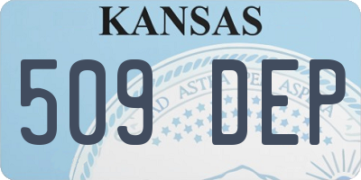 KS license plate 509DEP