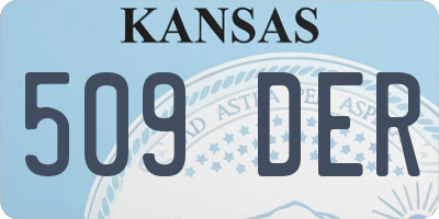 KS license plate 509DER