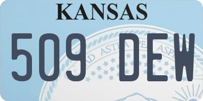 KS license plate 509DEW