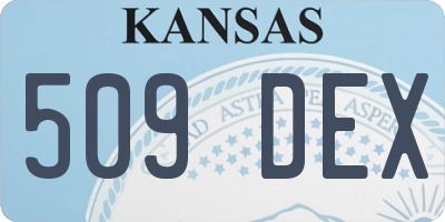 KS license plate 509DEX