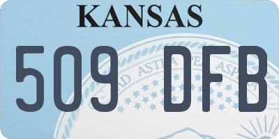 KS license plate 509DFB