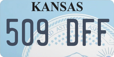 KS license plate 509DFF