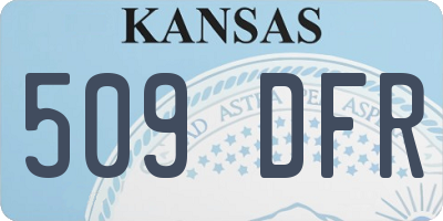 KS license plate 509DFR