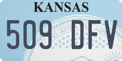 KS license plate 509DFV