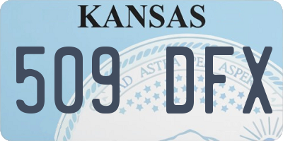 KS license plate 509DFX