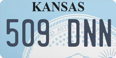 KS license plate 509DNN