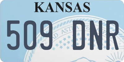 KS license plate 509DNR