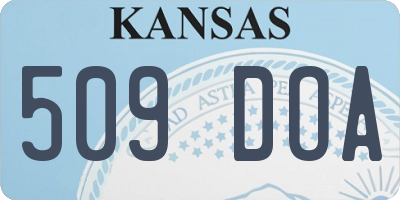 KS license plate 509DOA