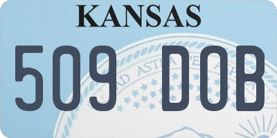 KS license plate 509DOB