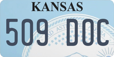 KS license plate 509DOC