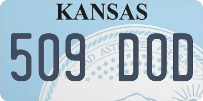 KS license plate 509DOD