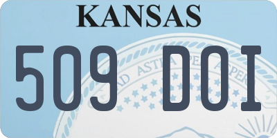KS license plate 509DOI