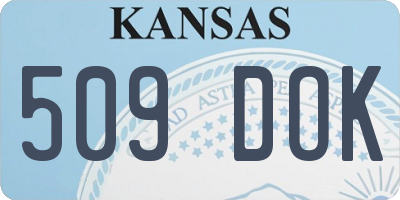 KS license plate 509DOK