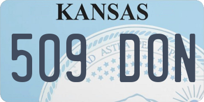 KS license plate 509DON