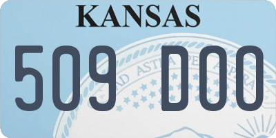 KS license plate 509DOO