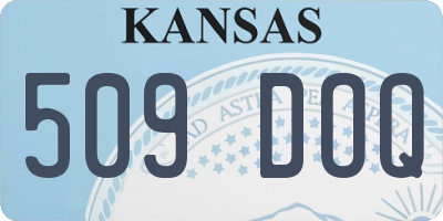KS license plate 509DOQ
