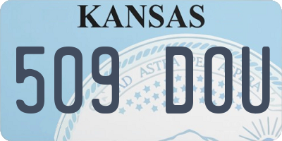KS license plate 509DOU