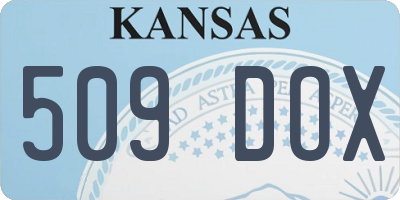 KS license plate 509DOX