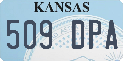 KS license plate 509DPA
