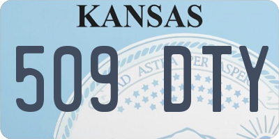 KS license plate 509DTY