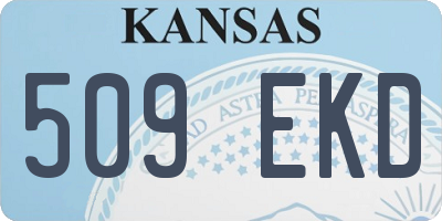 KS license plate 509EKD