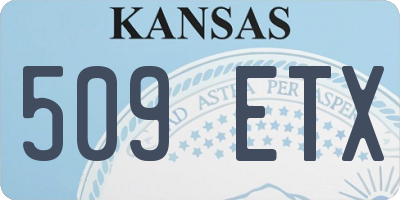 KS license plate 509ETX