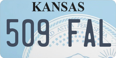 KS license plate 509FAL